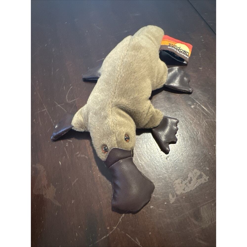 Sundown Platypus Plush 7” Faux Leather Accents